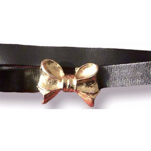 VTG MIMI DI N SOLID BOW GOLD TONE METAL BELT BUCKLE W/ORIG ADJUSTBLE BELT SIGNED